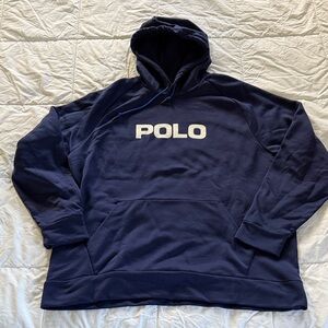 Polo by Ralph Lauren Dark Blue Hoodie with White Logo